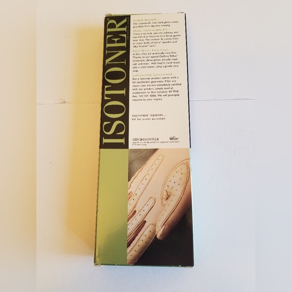 NIB Vintage Isotoner Warm Classic Gloves Knit Lined One Size Brown - Picture 3 of 8